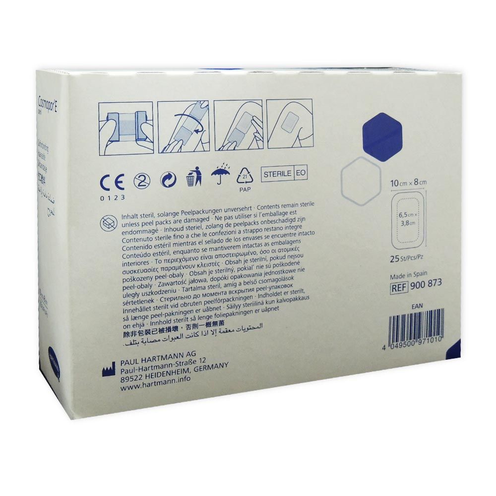 Hartmann Cosmopor E Steril 10 cm x 8 cm 25's - Easy Pharmacy LLC