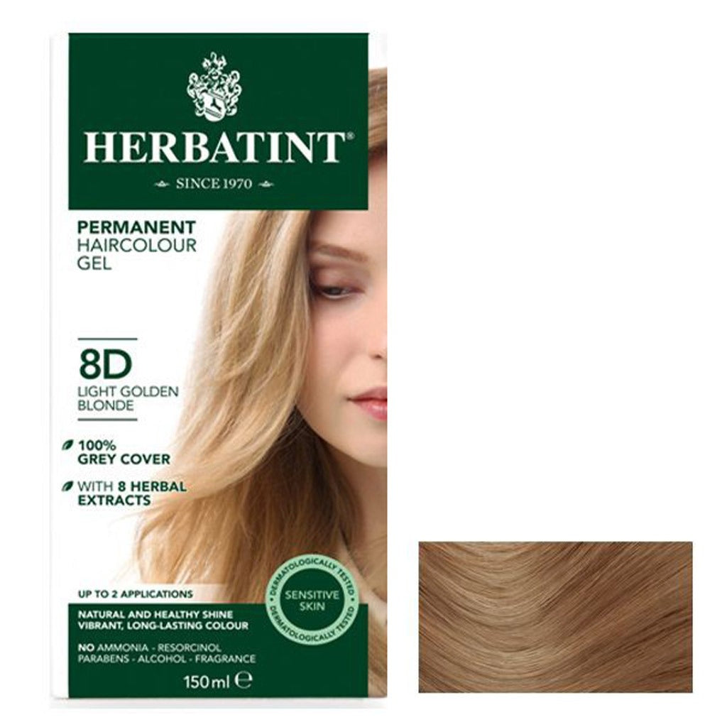 Herbatint 8D Light Golden Blonde Hair Color Gel 150 mL - Easy Pharmacy LLC