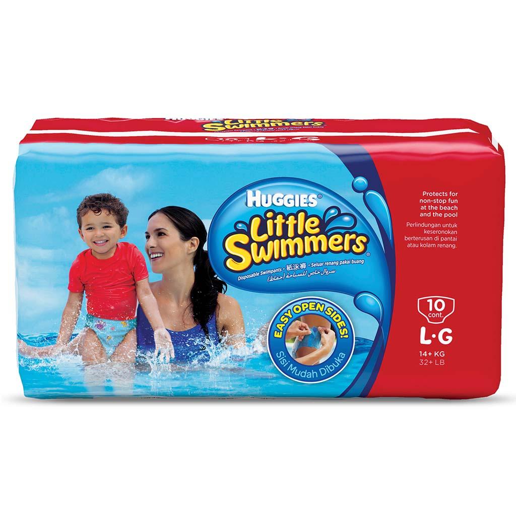 Huggies Little Swimmers Baby Swim Pants, Large Size, 14+Kg, Pack of 10's - Easy Pharmacy LLC
