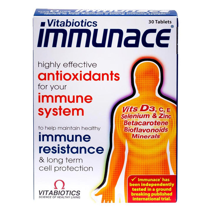 Vitabiotics Immunace Tablets With Antioxidants, Vitamins & Minerals For Healthy Immune System, Pack of 30's - Easy Pharmacy LLC