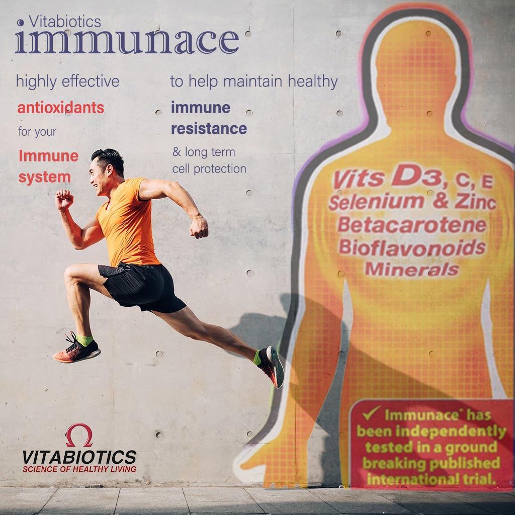 Vitabiotics Immunace Tablets With Antioxidants, Vitamins & Minerals For Healthy Immune System, Pack of 30's - Easy Pharmacy LLC