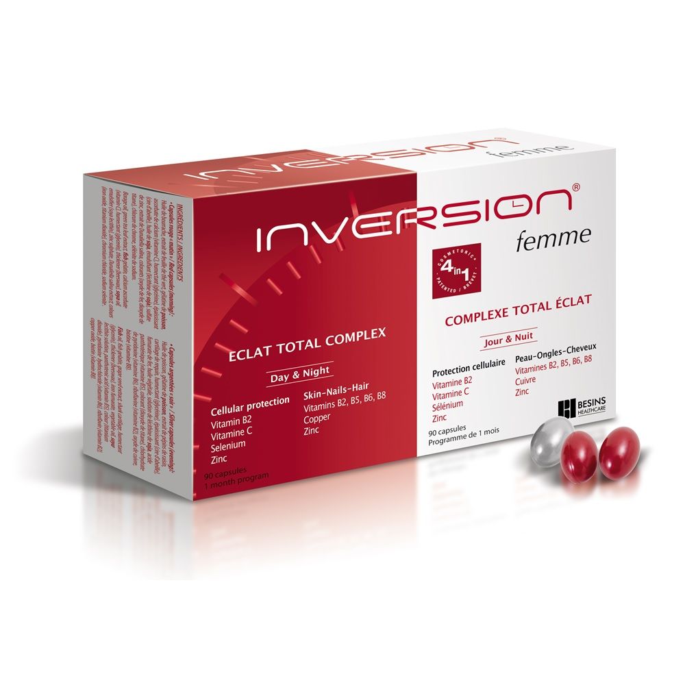 Inversion Femme 4 In 1 Daily Beauty Supplement Capsules For Skin, Hair, Nails and Figure, Pack of 90's - Easy Pharmacy LLC