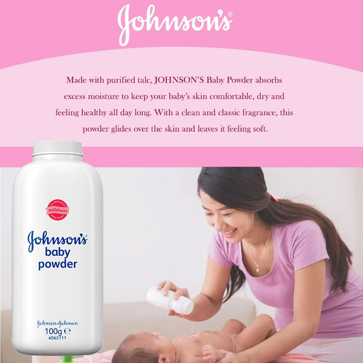 Johnson's Baby Powder 100g - Easy Pharmacy LLC
