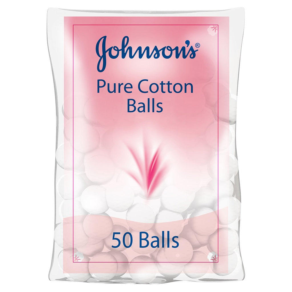 Johnson's 100% Pure Cotton Balls, Pack of 50's - Easy Pharmacy LLC