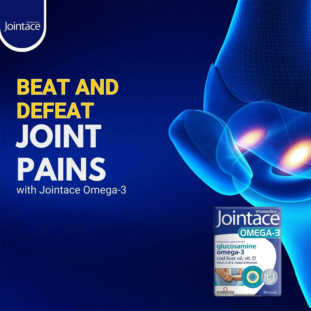 Vitabiotics Jointace Omega-3 Supplement With Glucosamine For Healthy Bone & Cartilage, Pack of 30's - Easy Pharmacy LLC