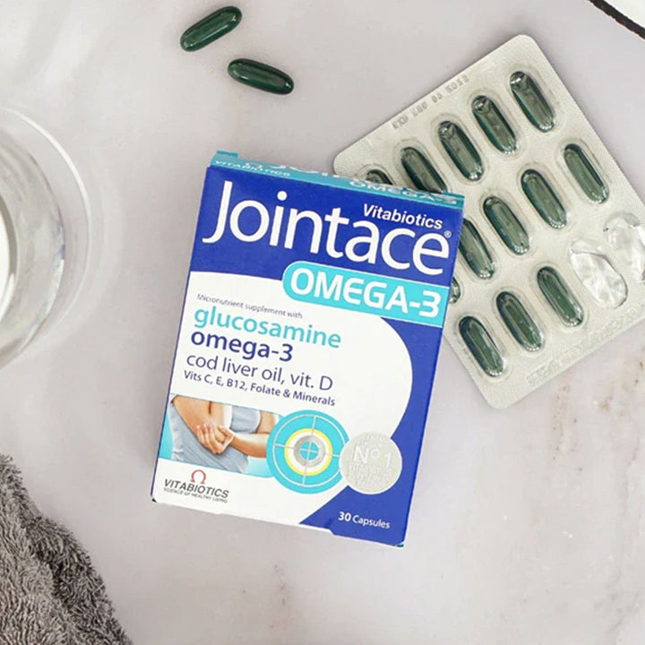 Vitabiotics Jointace Omega-3 Supplement With Glucosamine For Healthy Bone & Cartilage, Pack of 30's - Easy Pharmacy LLC
