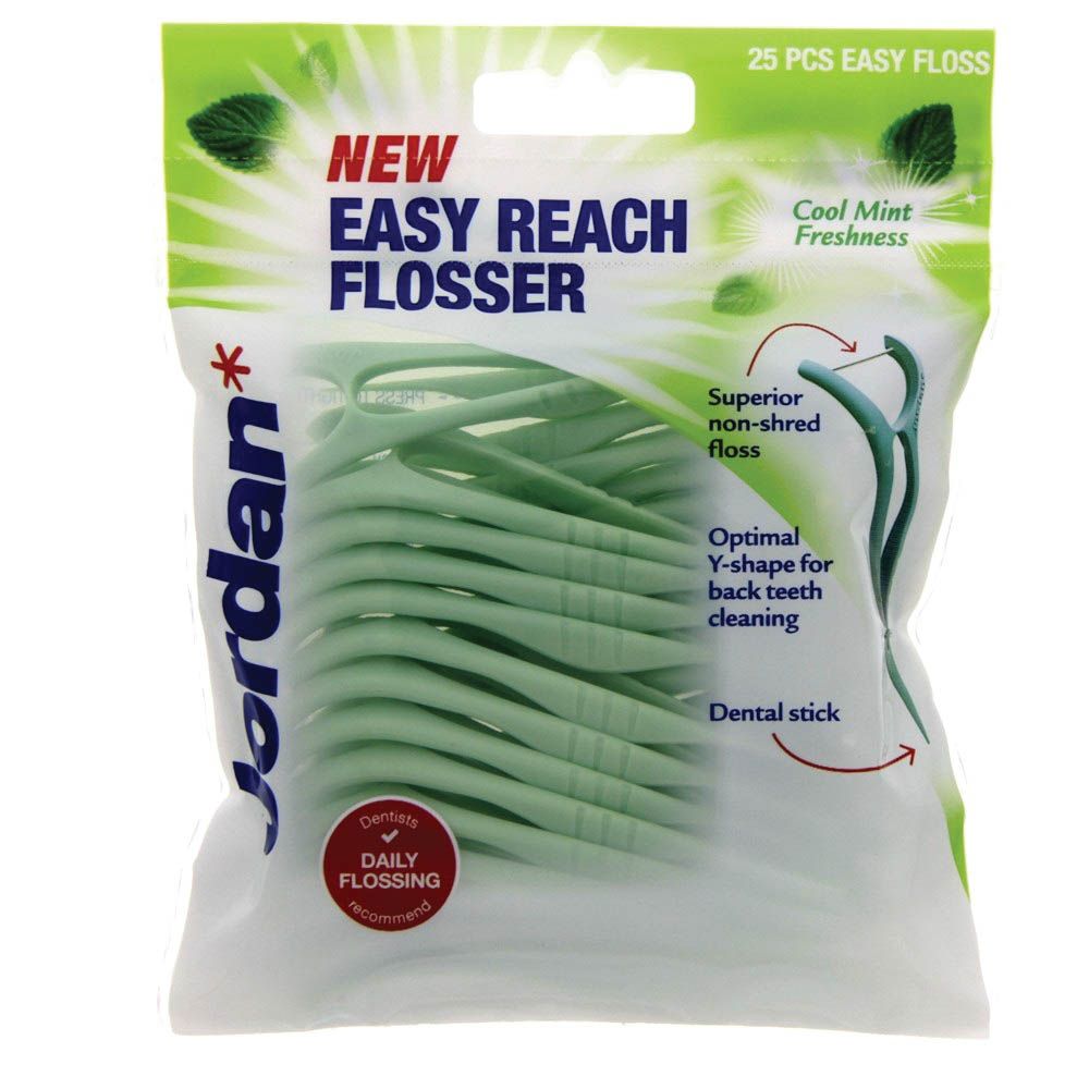 Jordan Easy Reach Flosser 25's - Easy Pharmacy LLC