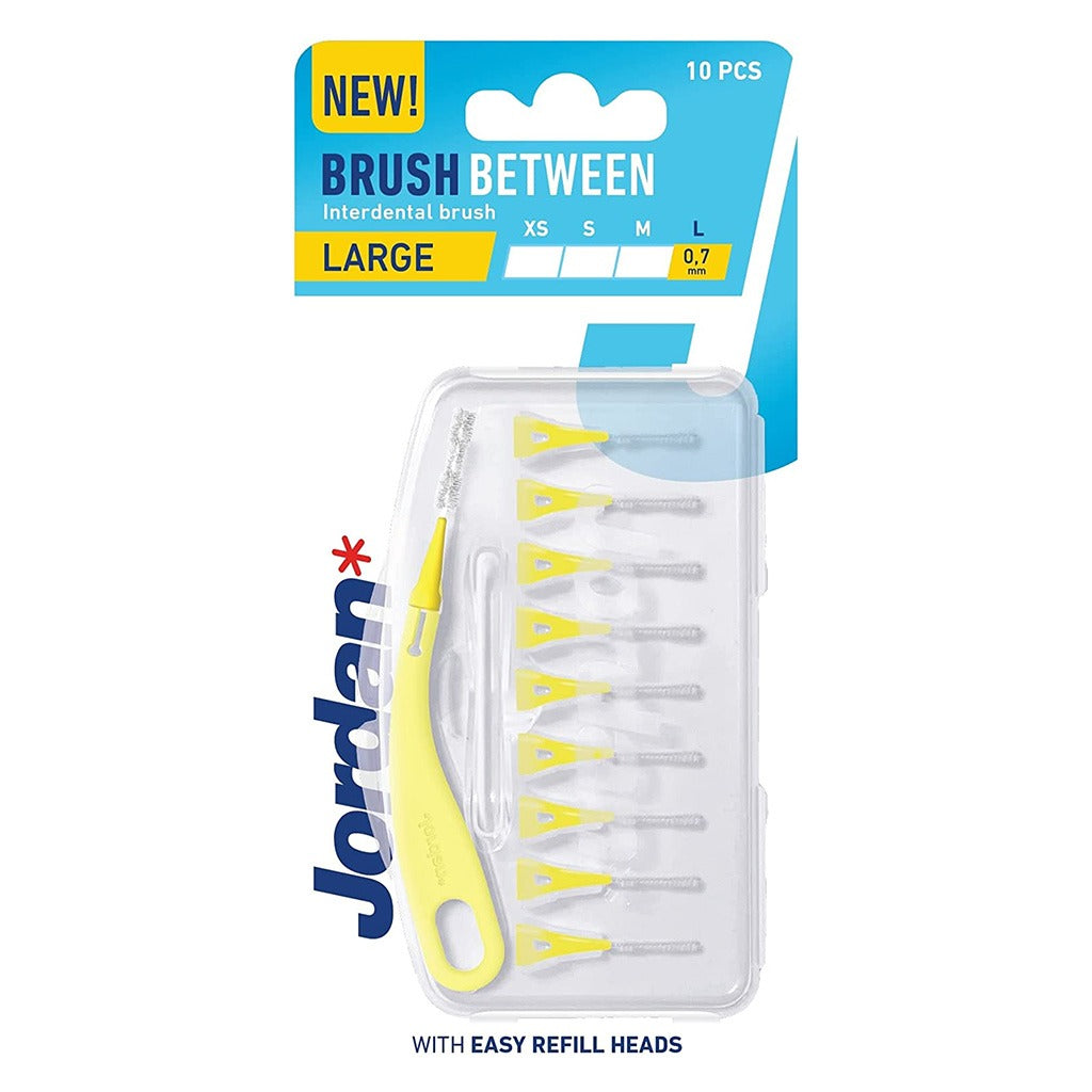 Jordan Clinic Brush Between Interdental Brushes For Gum Health, Large, Pack of 10's - Easy Pharmacy LLC