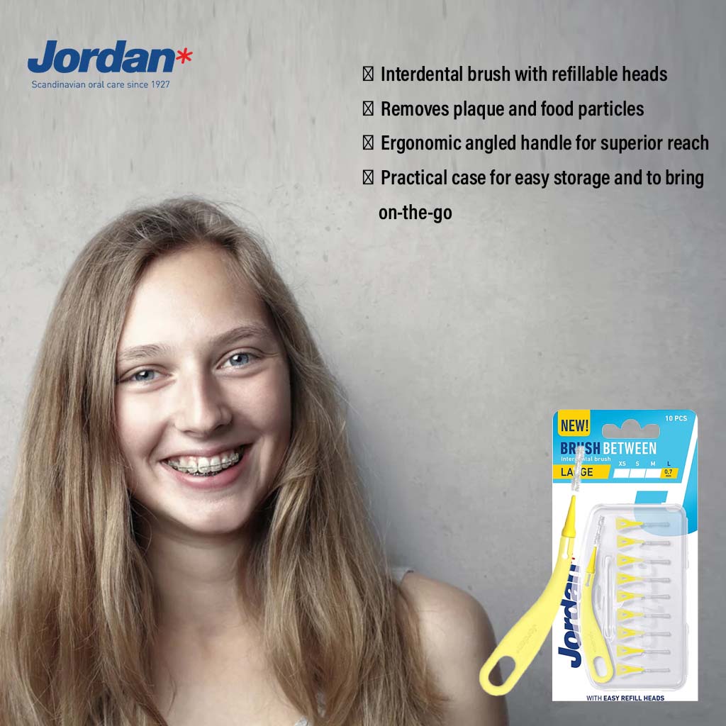 Jordan Clinic Brush Between Interdental Brushes For Gum Health, Large, Pack of 10's - Easy Pharmacy LLC