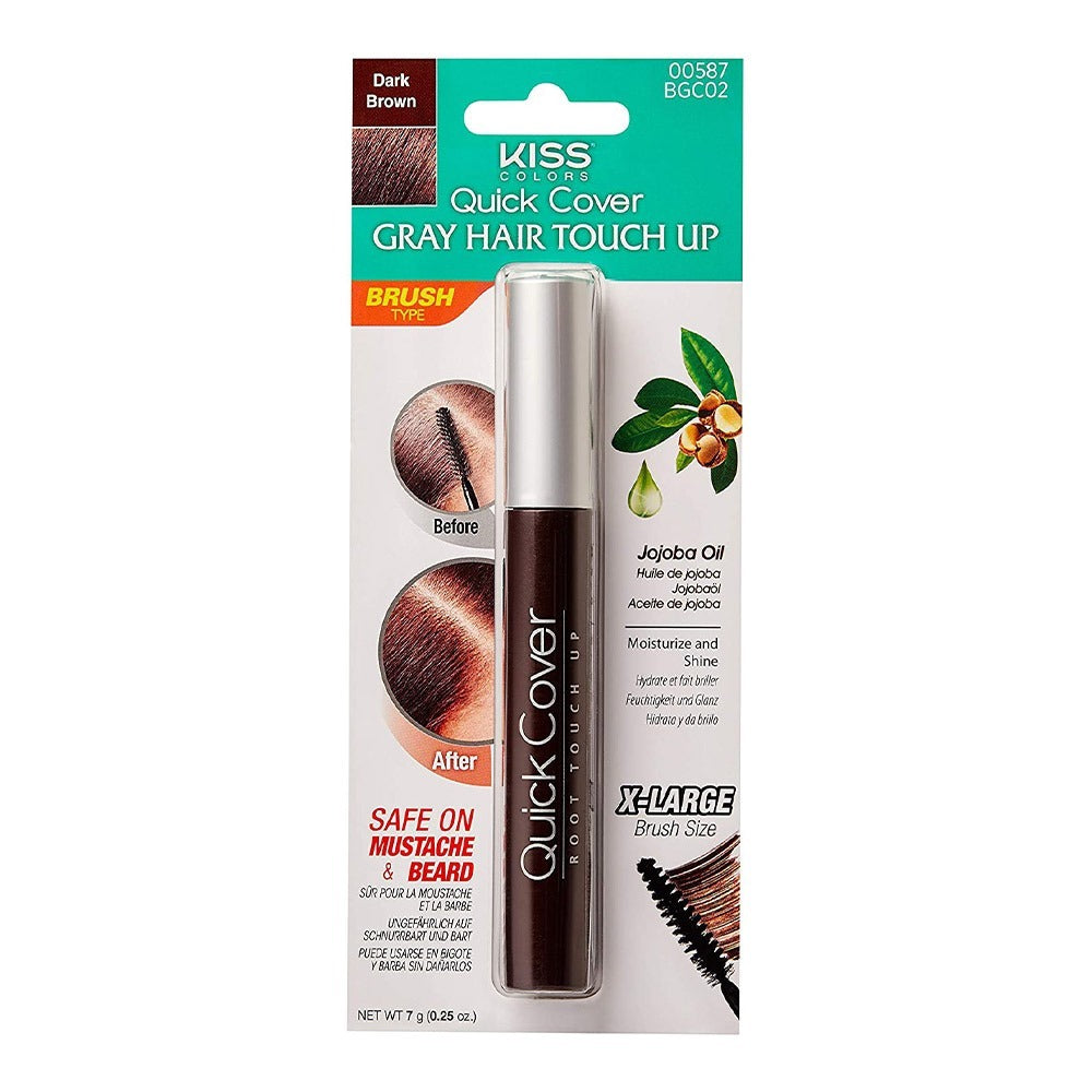 Kiss Quick Cover Gray Hair Touch Up Brush Dark Brown BGC02 - Easy Pharmacy LLC