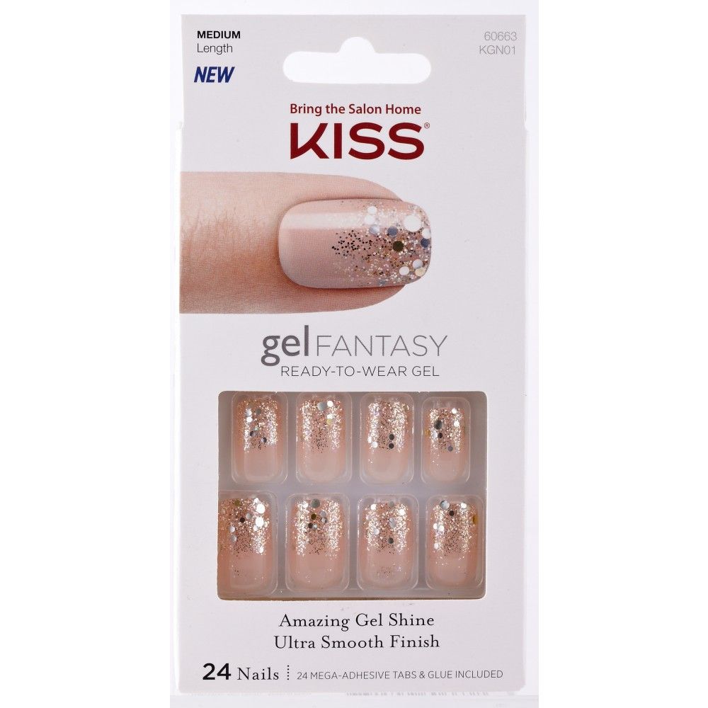 Kiss Gel Fantasy Medium Length Nails 24's KGN01 - Easy Pharmacy LLC