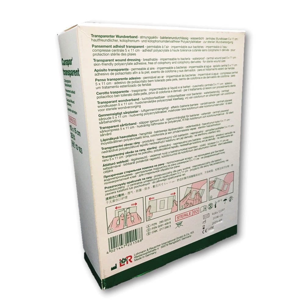 LR Curapor Transparent Sterile Surgical Dressing 10 x 15 cm 25's - Easy Pharmacy LLC