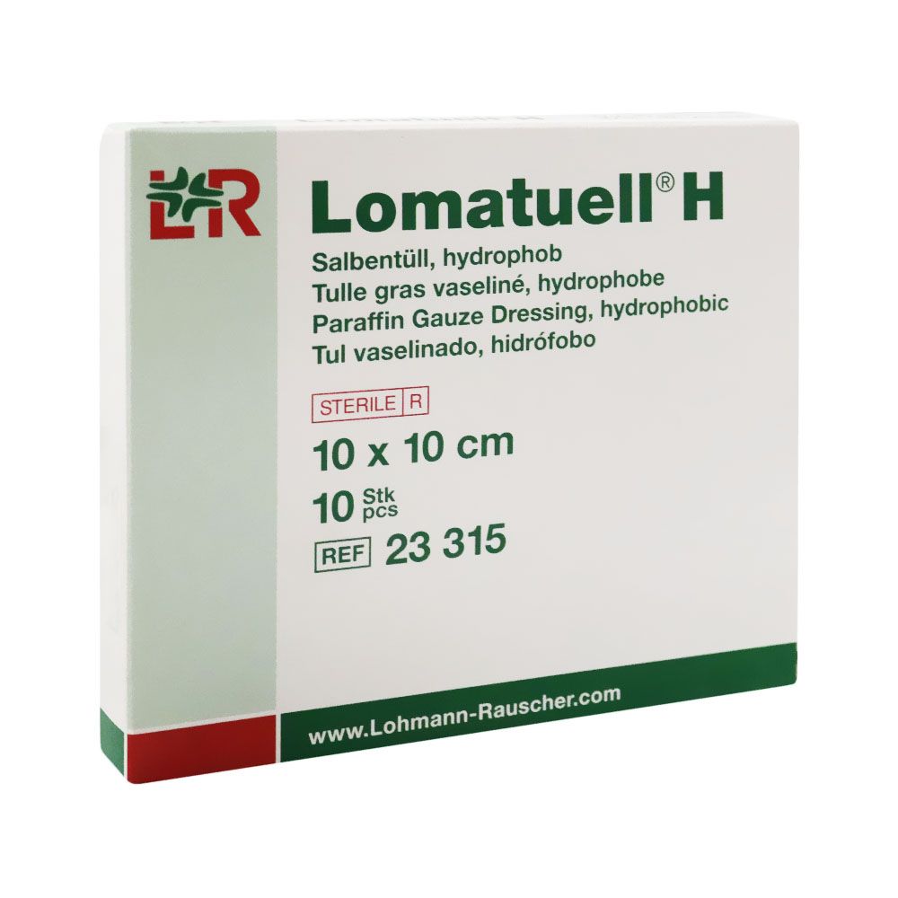 Lohmann & Rauscher Lomatuell H Paraffin Gauze Dressing 10 x 10 cm 10's - Easy Pharmacy LLC