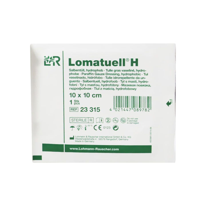 Lohmann & Rauscher Lomatuell H Paraffin Gauze Dressing 10 x 10 cm 10's - Easy Pharmacy LLC