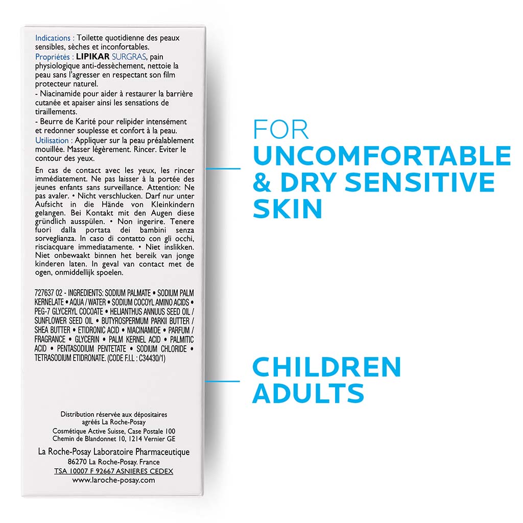 La Roche-Posay Lipikar Anti-Dryness Cleansing Soap Bar 150g - Easy Pharmacy LLC