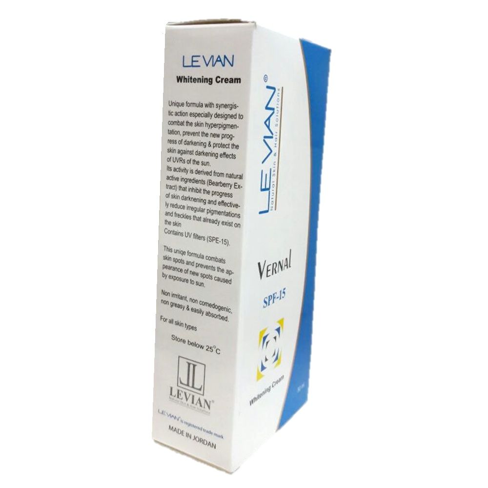 Levian Vernal SPF15 Whitening Cream 50 mL - Easy Pharmacy LLC
