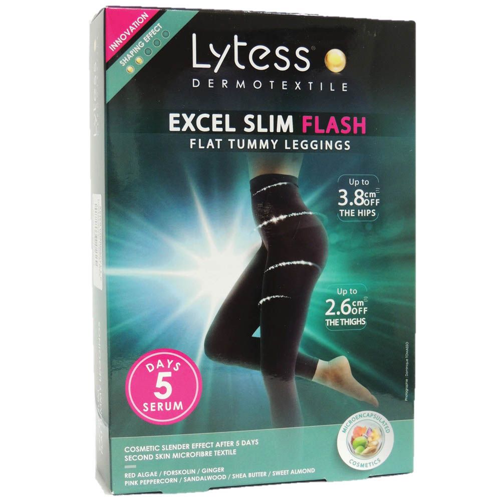 Lytess Excel Slim Flash Flat Tummy Leggings Black L/XL PF00761A - Easy Pharmacy LLC