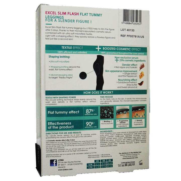 Lytess Excel Slim Flash Flat Tummy Leggings Black L/XL PF00761A - Easy Pharmacy LLC