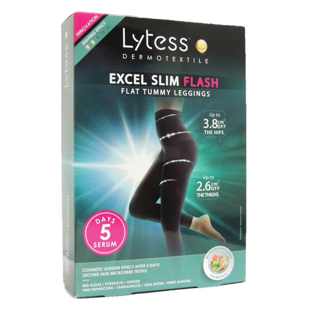 Lytess Excel Slim Flash Flat Tummy Leggings Black S/M PF00760A - Easy Pharmacy LLC