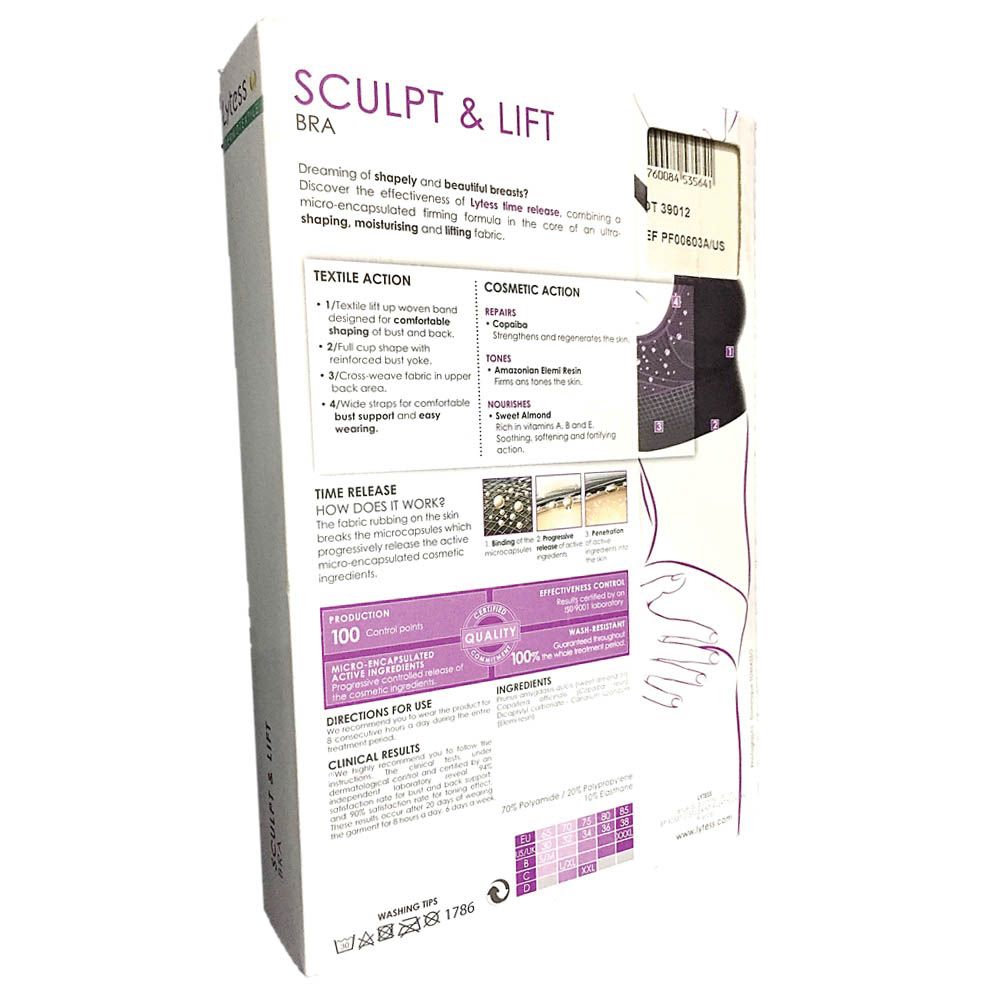 Lytess Sculpt & Lift Bra Black XXL PF0063A - Easy Pharmacy LLC