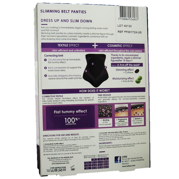 Lytess Corrective Slimming Belt Panties Black L/XL - Easy Pharmacy LLC