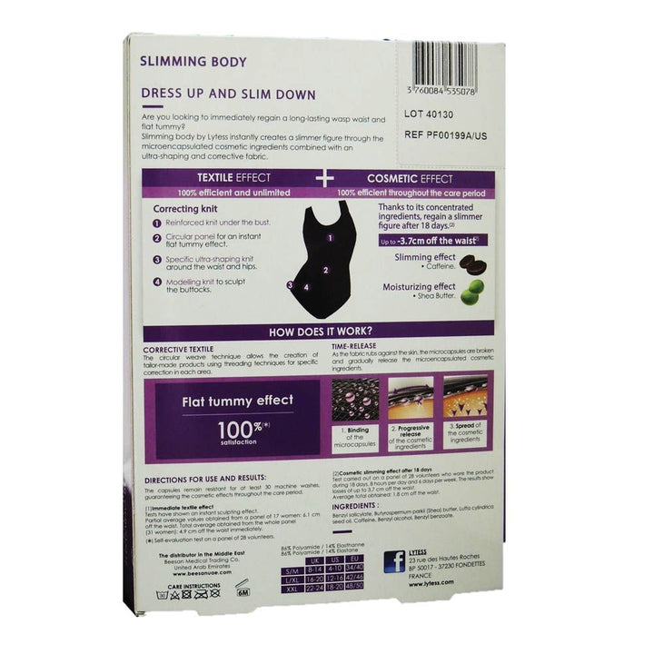 Lytess Corrective Slimming Body Black XXL - Easy Pharmacy LLC
