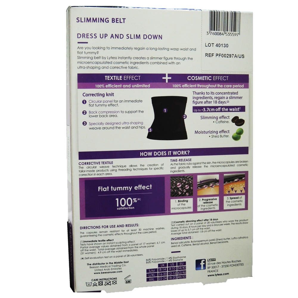 Lytess Sculpt & Slim Corrective Belt Black L/XL PF00297A - Easy Pharmacy LLC