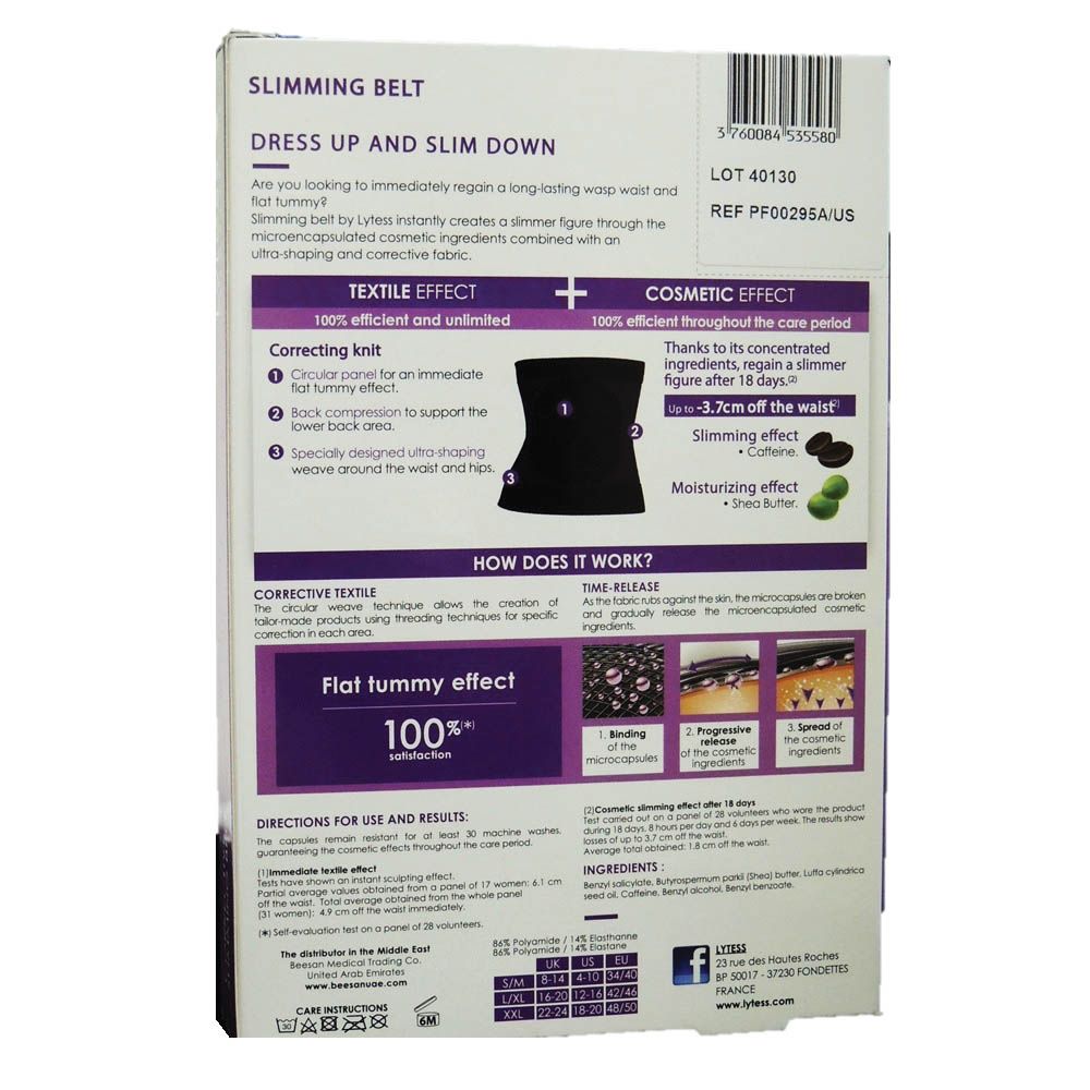 Lytess Sculpt & Slim Corrective Belt Black S/M PF00295A - Easy Pharmacy LLC