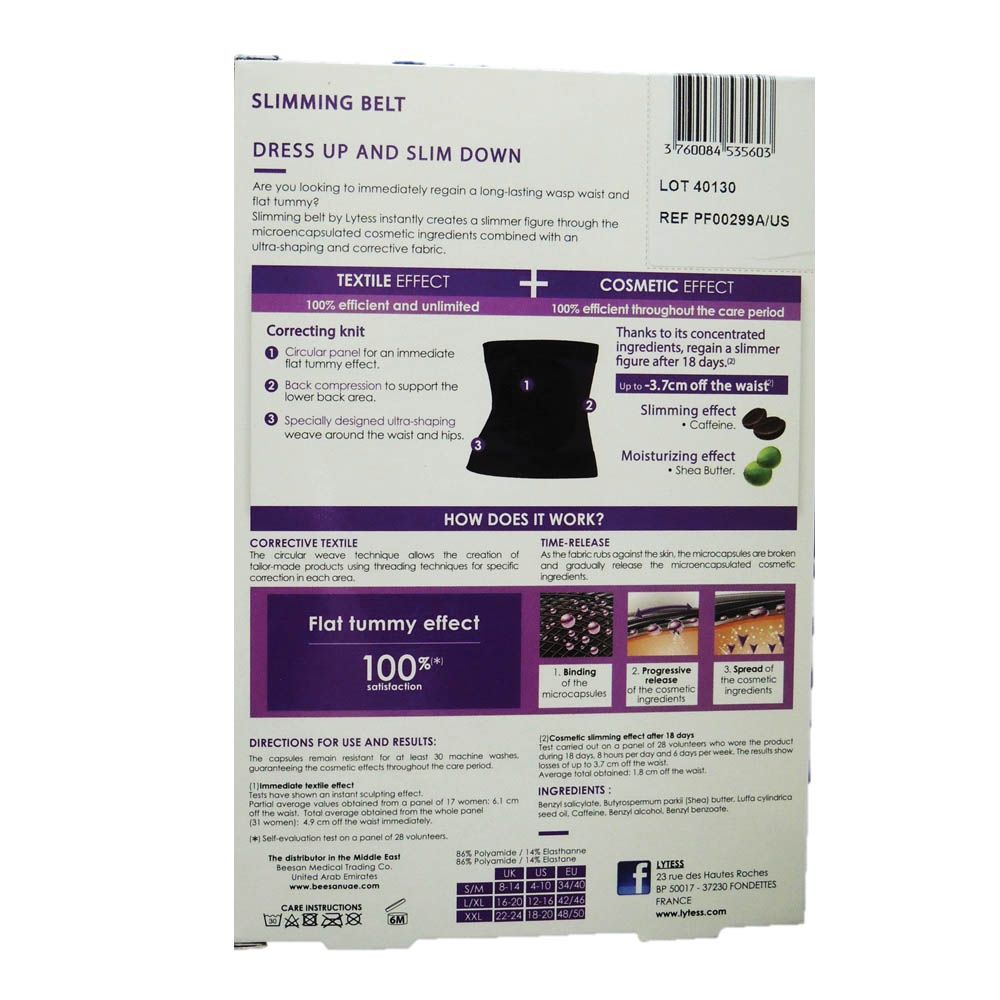 Lytess Sculpt & Slim Corrective Belt Black XXL PF00299A - Easy Pharmacy LLC