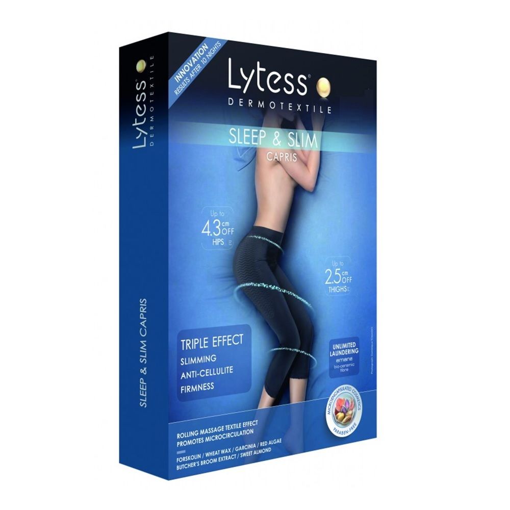 Lytess Sleep & Slim Capris Black S/M PF00303A - Easy Pharmacy LLC