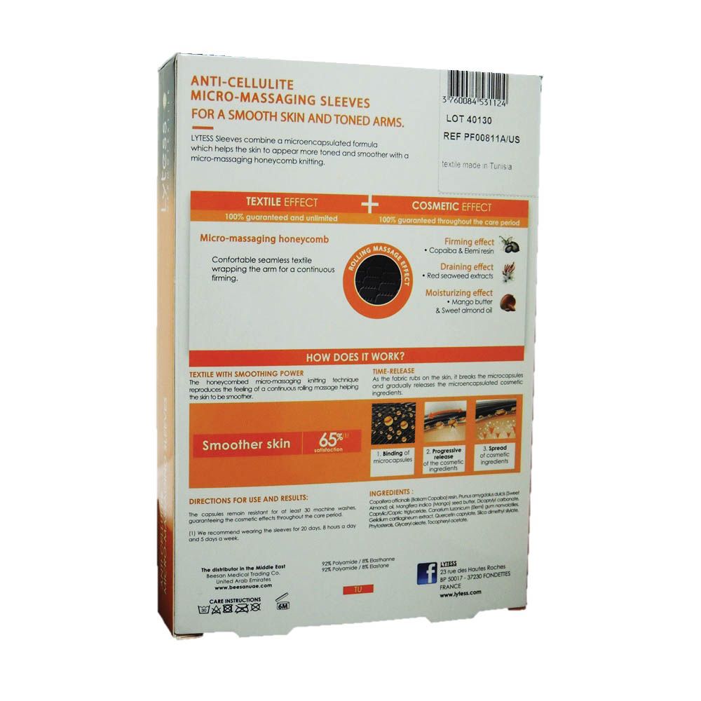 Lytess Anti-Cellulite Micro-Massaging Sleeves Black PF00811A - Easy Pharmacy LLC