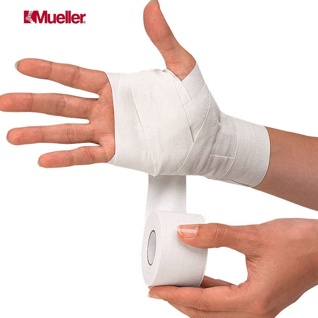 Mueller MTape Zinc Oxide Athletic Trainer's Tape 1.5" x 15 Yards Rolls, Pack of 32 - Easy Pharmacy LLC