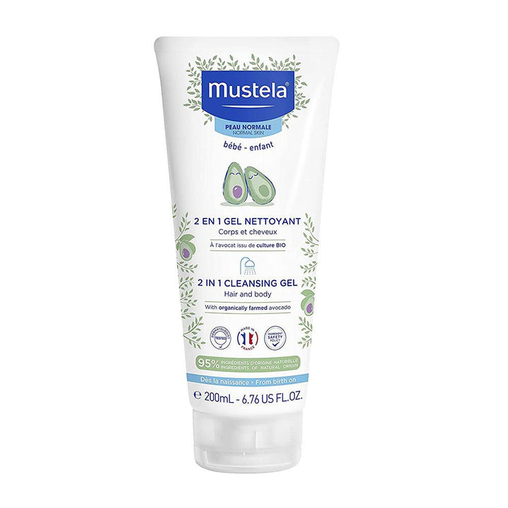 Mustela Baby 2 in 1 Cleansing Gel For Hair & Body 200 mL - Easy Pharmacy LLC