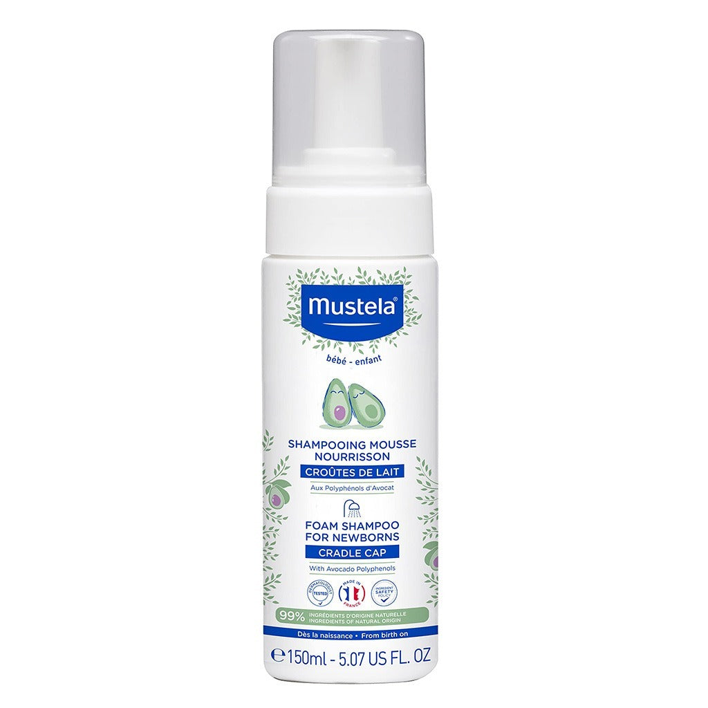 Mustela Baby Cradle Cap Foam Shampoo For Newborn, Tear-Free & Fragrance-Free 150ml - Easy Pharmacy LLC