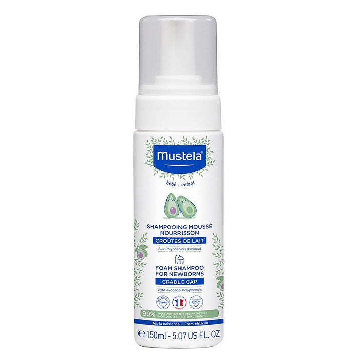 Mustela Baby Cradle Cap Foam Shampoo For Newborn, Tear-Free & Fragrance-Free 150ml - Easy Pharmacy LLC