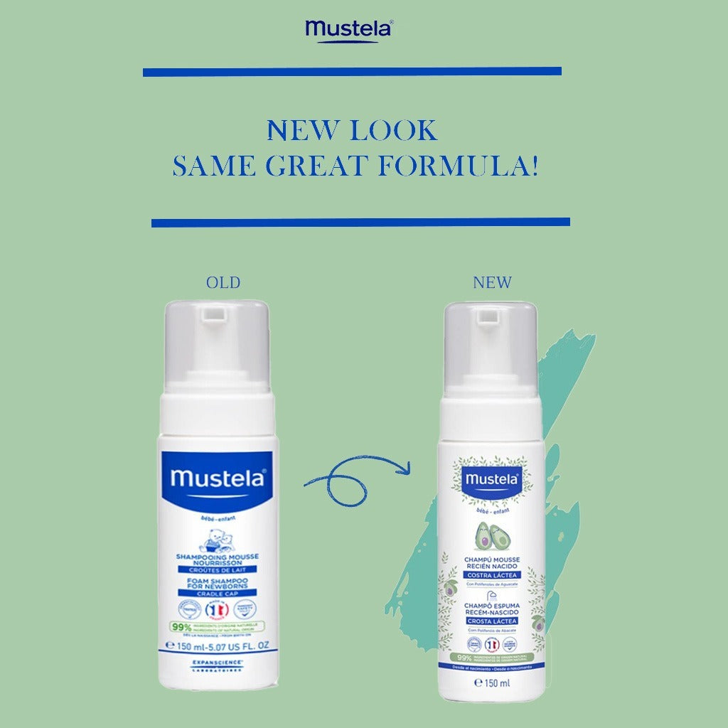 Mustela Baby Cradle Cap Foam Shampoo For Newborn, Tear-Free & Fragrance-Free 150ml - Easy Pharmacy LLC