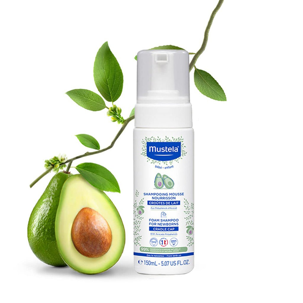 Mustela Baby Cradle Cap Foam Shampoo For Newborn, Tear-Free & Fragrance-Free 150ml - Easy Pharmacy LLC