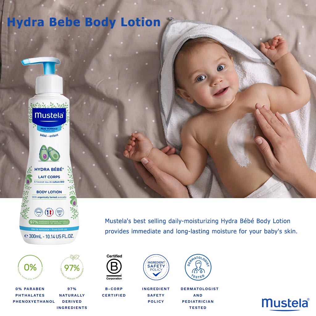 Mustela Baby Hydra Bebe Moisturizing Body Lotion 300 mL - Easy Pharmacy LLC