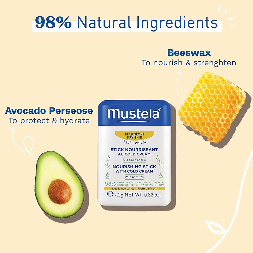 Mustela Baby Nourishing Stick With Cold Cream For Dry Skin 9.2g - Easy Pharmacy LLC