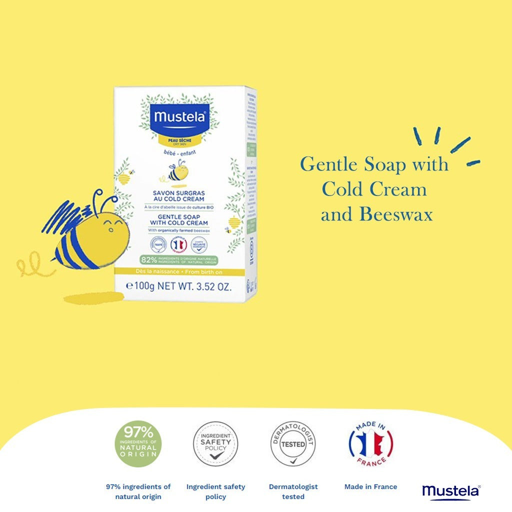 Mustela Baby Gentle Soap With Cold Cream & Beeswax For Dry Skin 100g - Easy Pharmacy LLC