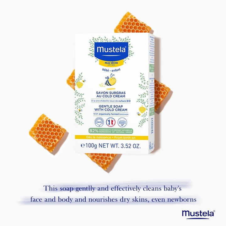 Mustela Baby Gentle Soap With Cold Cream & Beeswax For Dry Skin 100g - Easy Pharmacy LLC