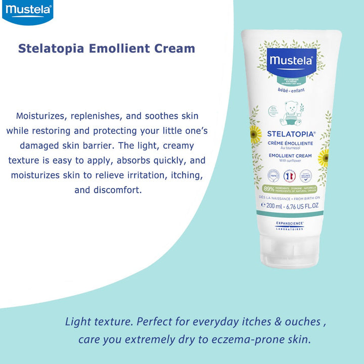 Mustela Stelatopia Emollient Face & Body Baby Cream For Dry & Atopic-Prone Skin 200 mL - Easy Pharmacy LLC
