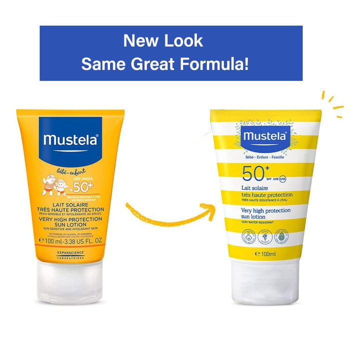 Mustela Very High Protection SPF50+ Sunscreen Lotion For Face and Body, Water Resistant 100ml - Easy Pharmacy LLC