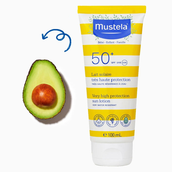 Mustela Very High Protection SPF50+ Sunscreen Lotion For Face and Body, Water Resistant 100ml - Easy Pharmacy LLC