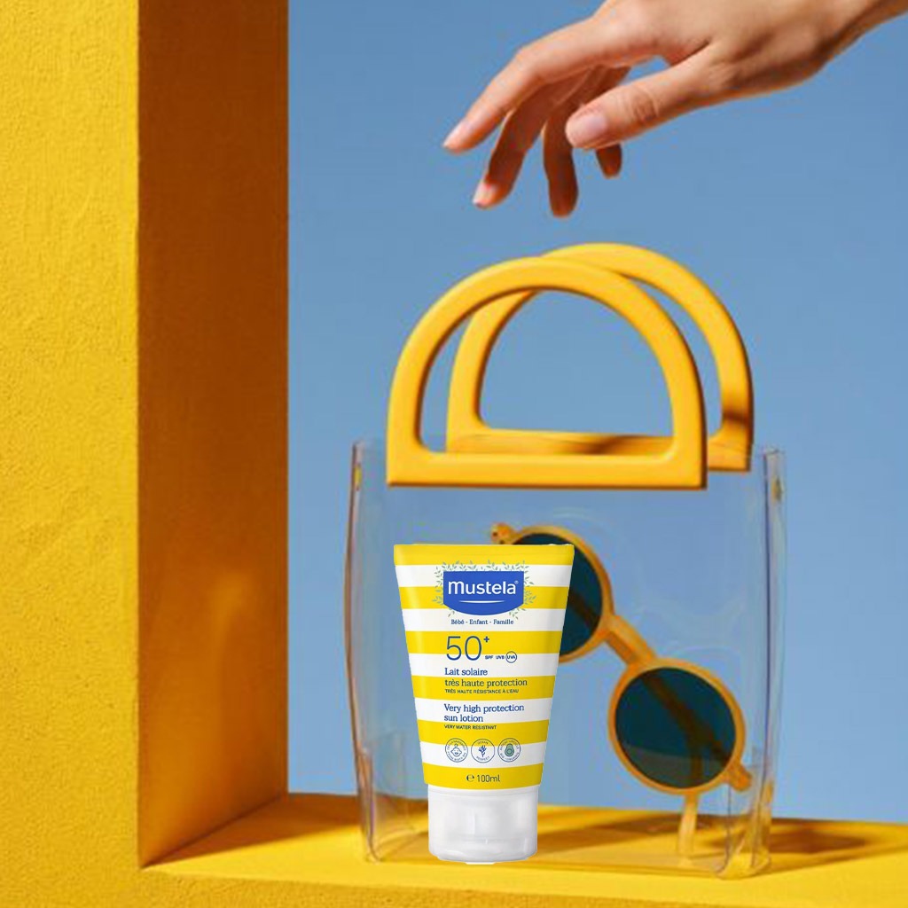 Mustela Very High Protection SPF50+ Sunscreen Lotion For Face and Body, Water Resistant 100ml - Easy Pharmacy LLC