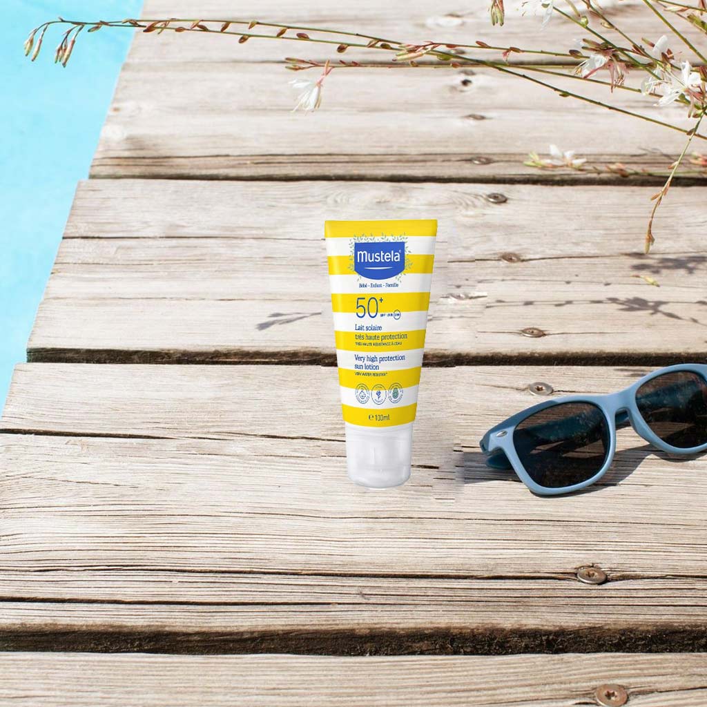 Mustela Very High Protection SPF50+ Sunscreen Lotion For Face and Body, Water Resistant 100ml - Easy Pharmacy LLC