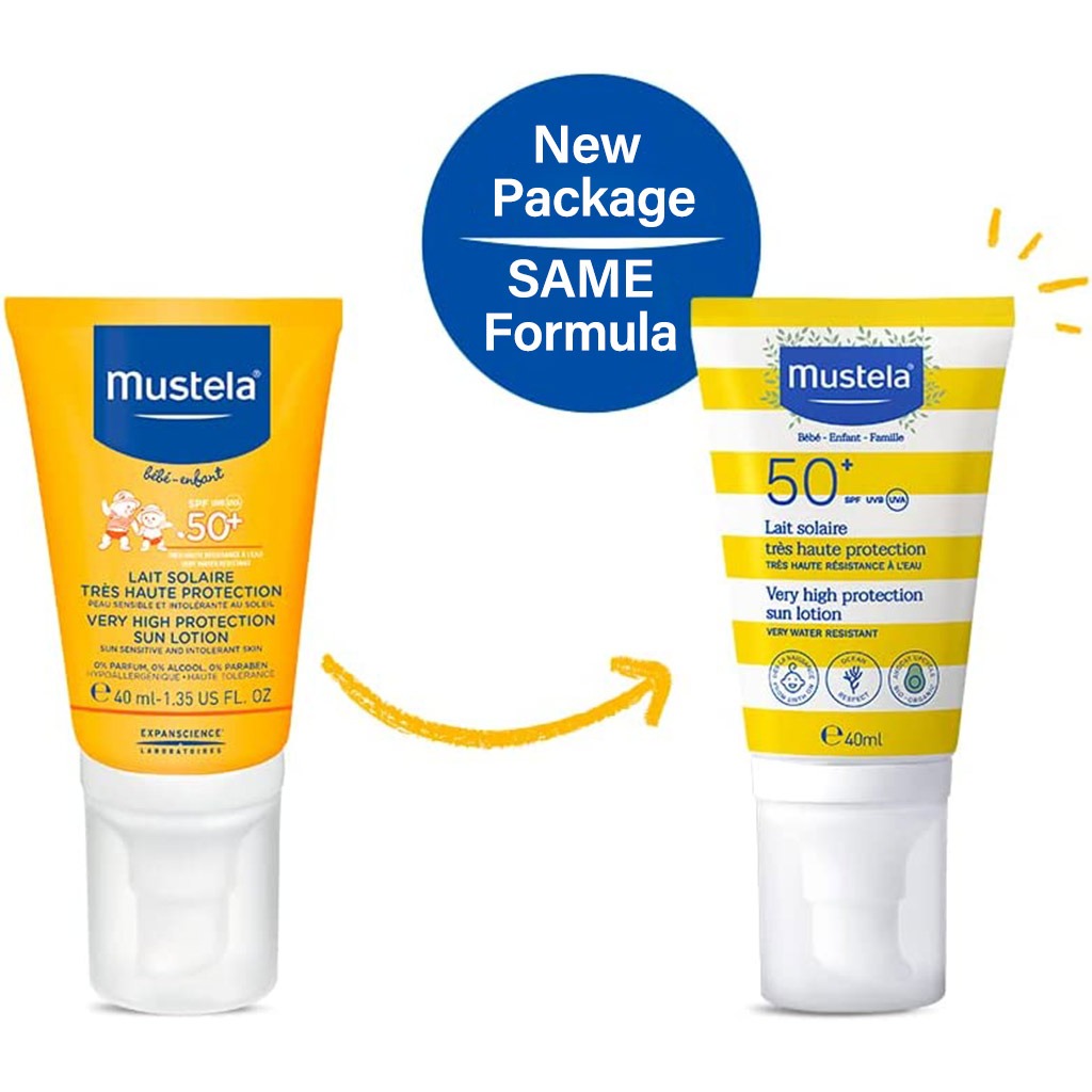 Mustela Very High Protection SPF50+ Facial Sunscreen Lotion For Baby, Water Resistant 40ml - Easy Pharmacy LLC