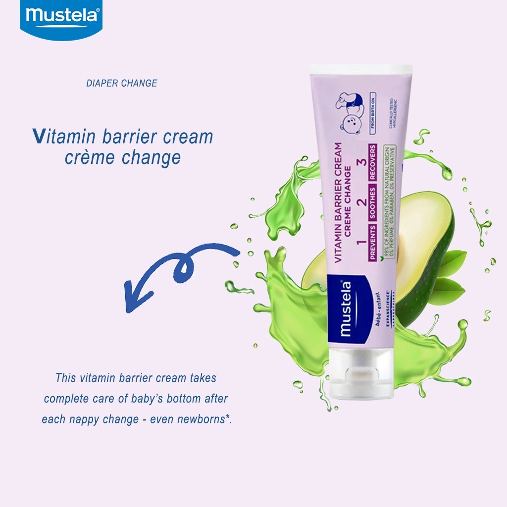 Mustela 1 2 3 Vitamin Barrier Baby Nappy Cream 50 mL - Easy Pharmacy LLC