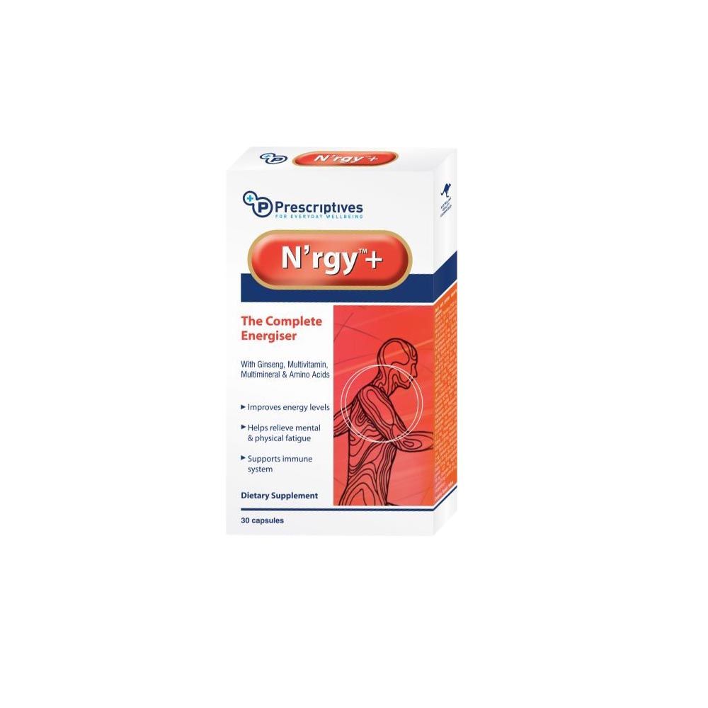 Prescriptives N'rgy+ Multivitamins & Minerals Supplement Capsules With Ginseng, Pack of 30's - Easy Pharmacy LLC