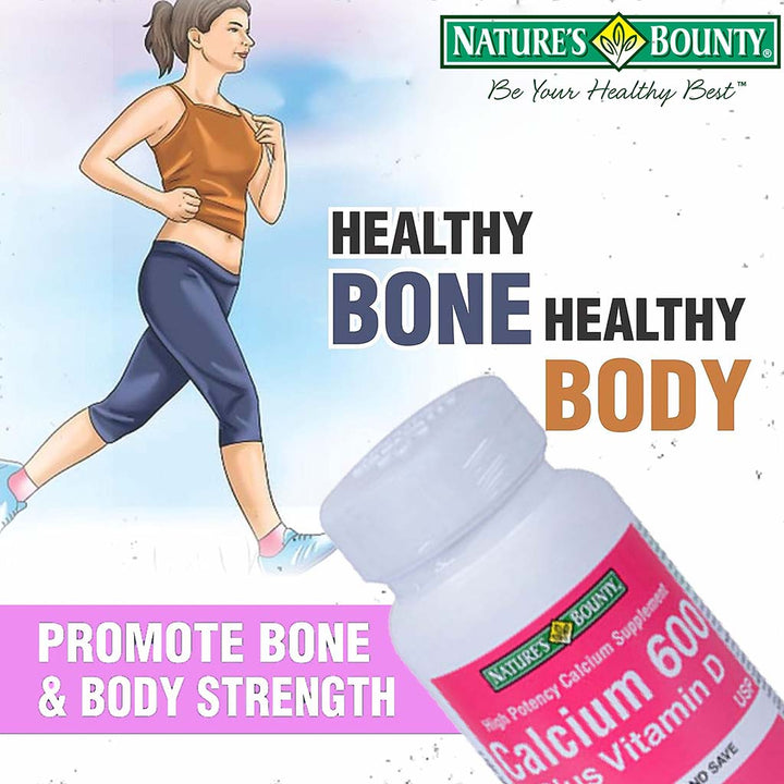 Nature's Bounty Calcium 600 Plus Vitamin D Tablets 30's - Easy Pharmacy LLC